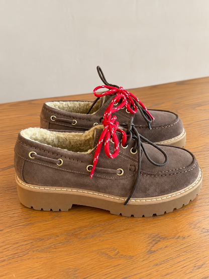 Chaussure bateau fourée