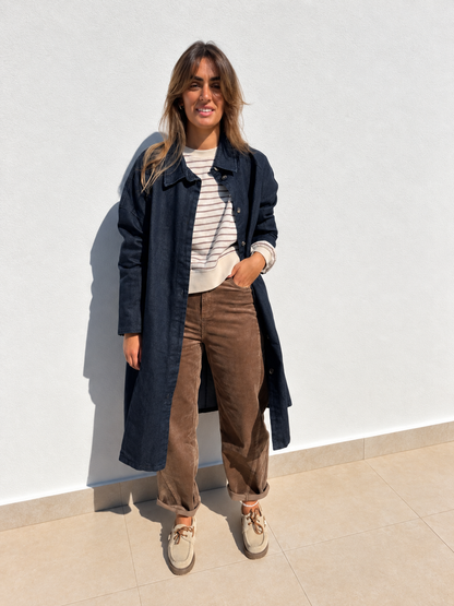 Pantalon barrel velour « Celia »